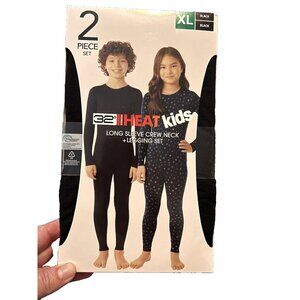 NEW 32 DEGREES Heat Kids Baselayer Set Black 2 Pieces Sz XL